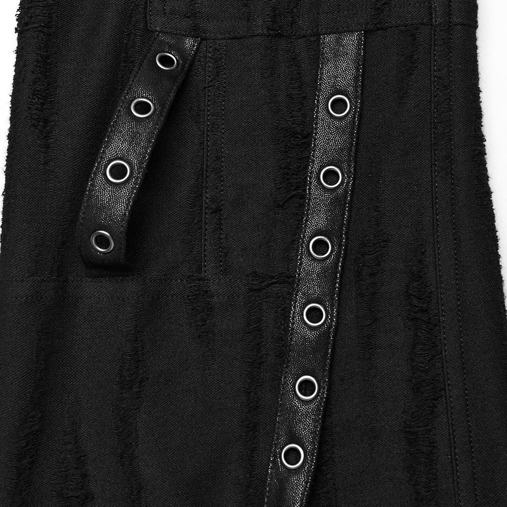 Women's Punk Eyelet Pocket Loose Pants - Image 7