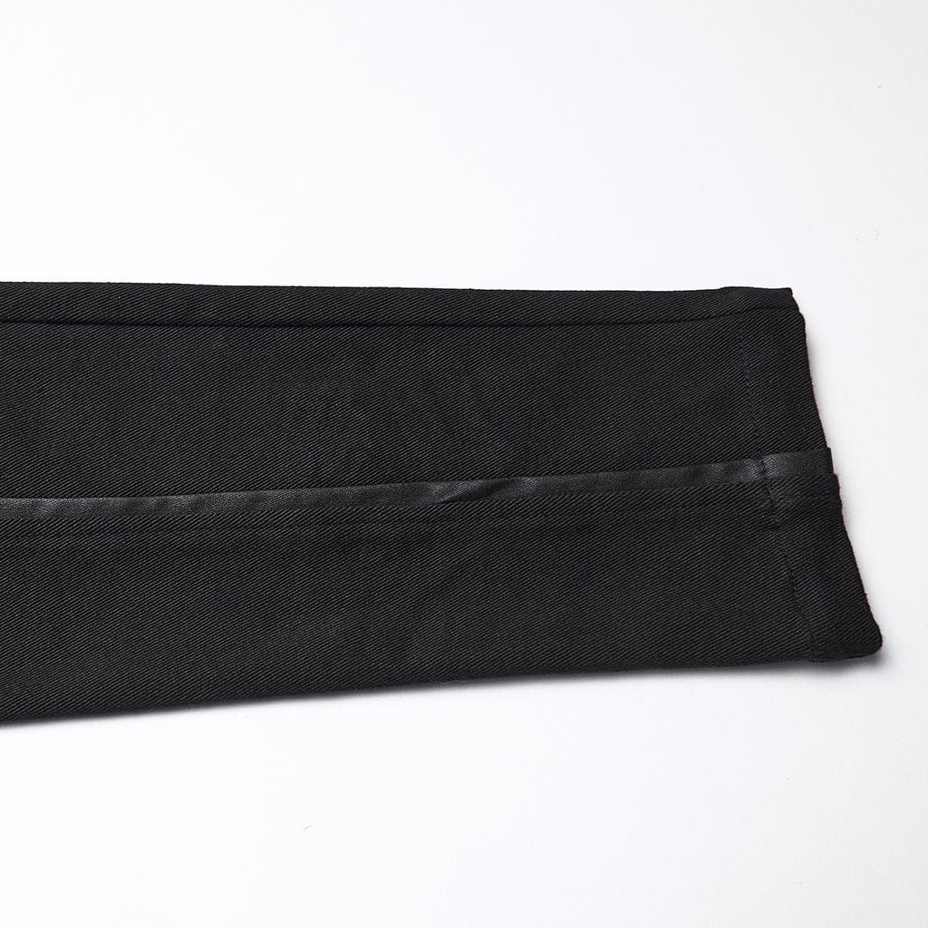 Women's Punk Eyelet Strap Faux Leather Splice Pants - Image 8