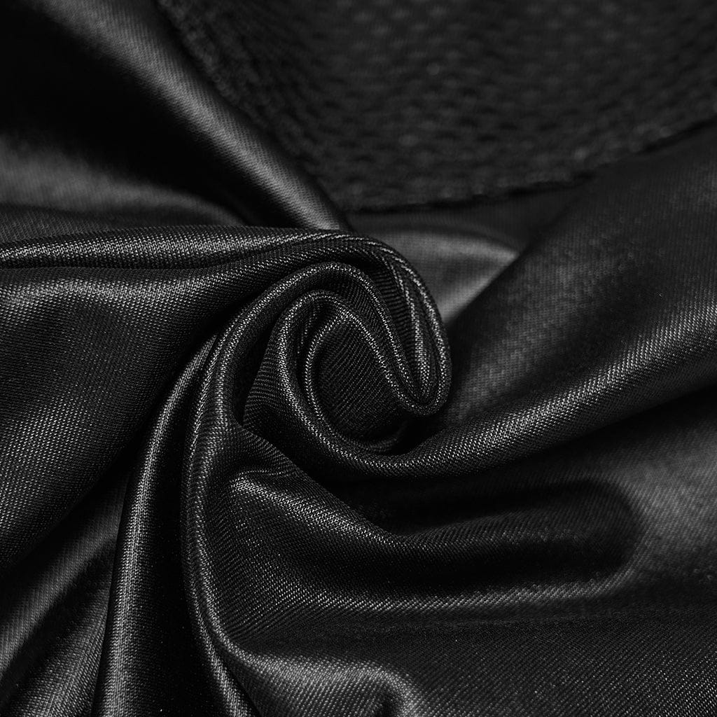 Women's Punk Eyelet&Zip Mesh Splice Leggings - Image 8