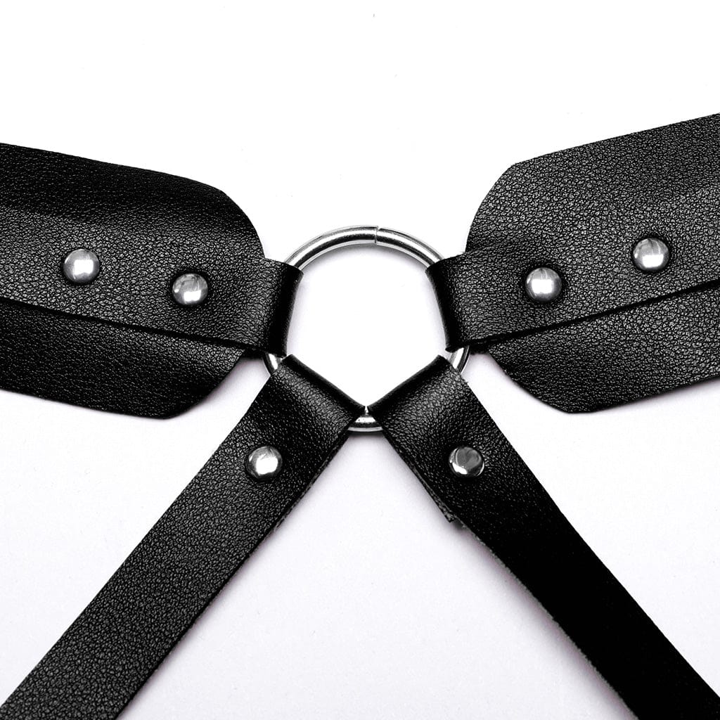 Women's Punk Faux Leather Waist and Leg Harness - Image 14
