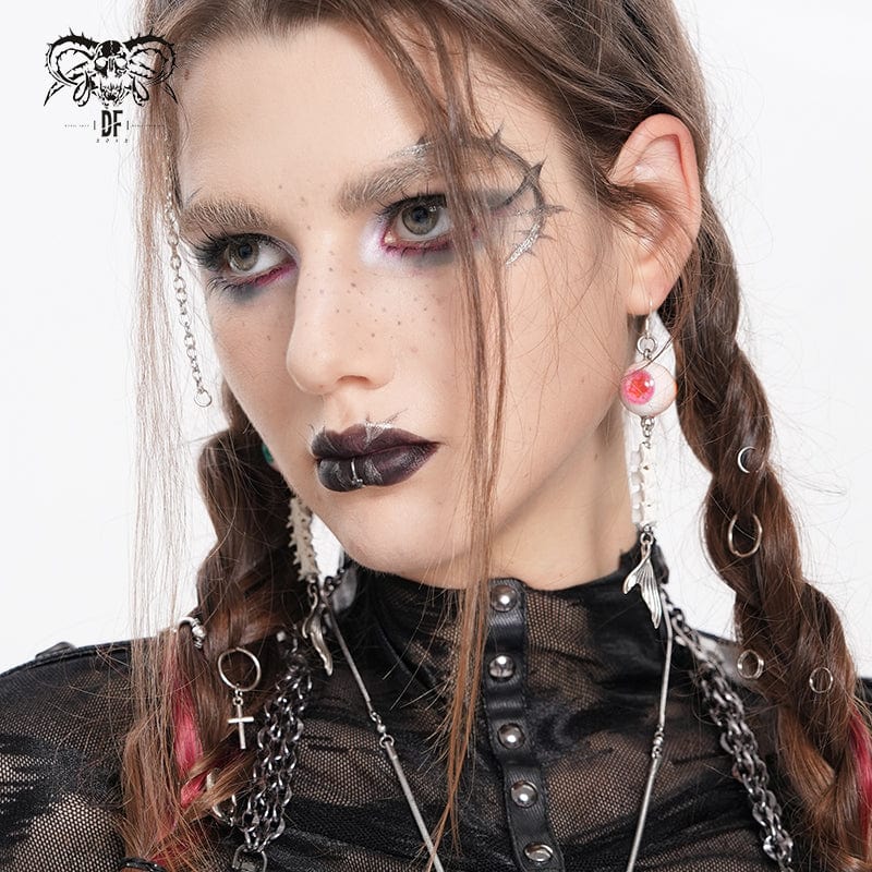 Women's Punk Fishtail Eyeball Earrings - Image 4