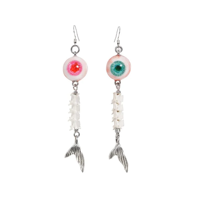 Women's Punk Fishtail Eyeball Earrings - Image 5