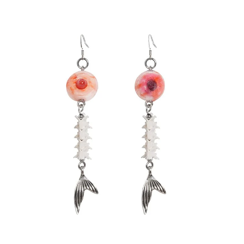 Women's Punk Fishtail Eyeball Earrings - Image 7