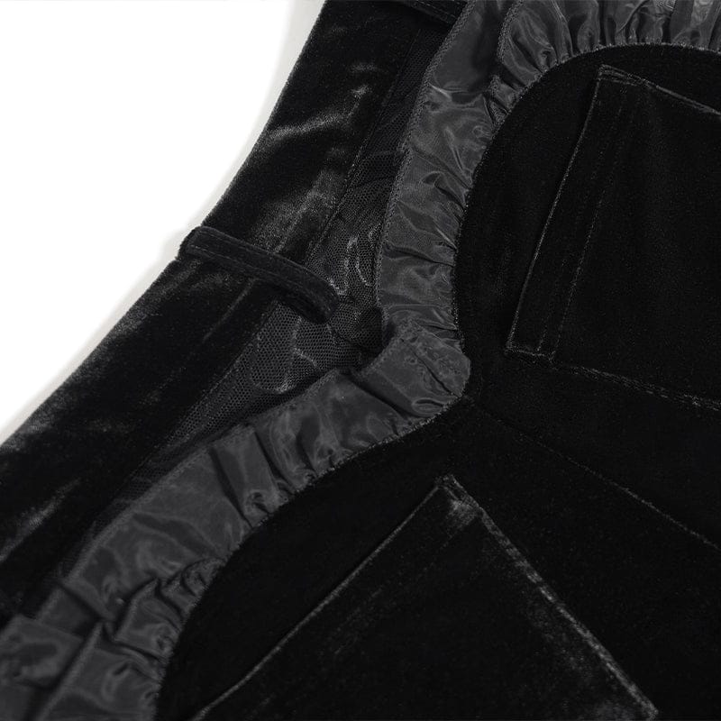 Women's Punk Floral Mesh Ruffled Lace-up Shorts - Image 11