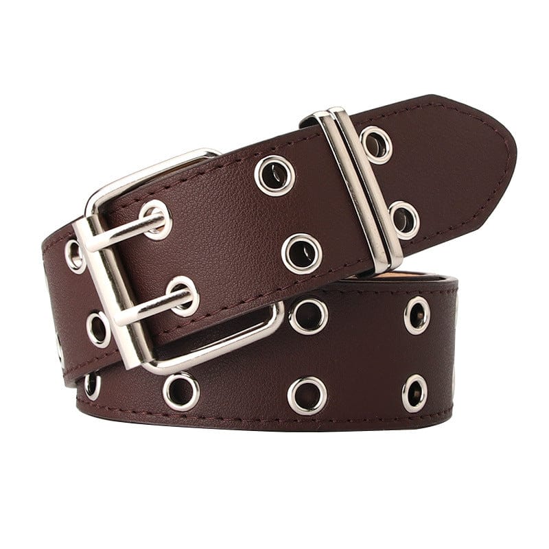 Women's Punk Grommet Faux Leather Belt - Image 2