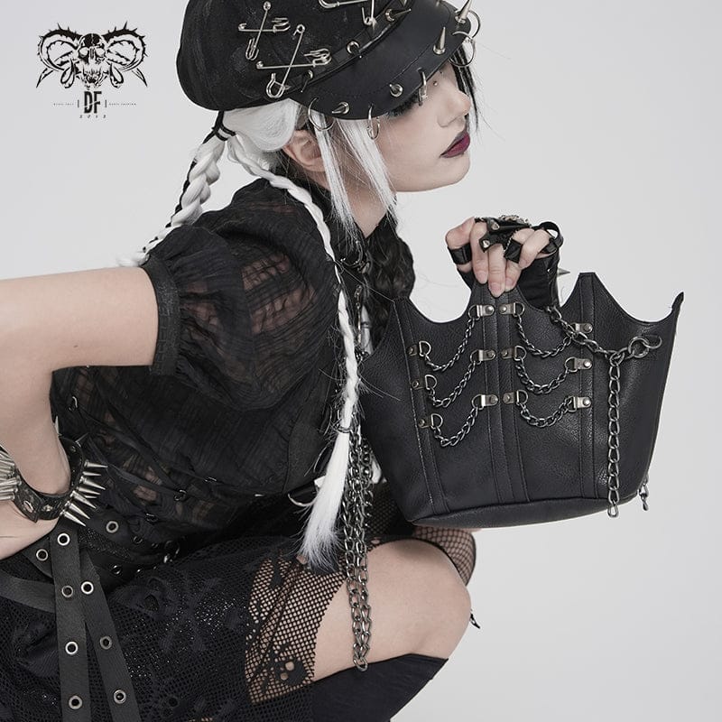 Women's Punk Irregular Chained Bag - Image 3