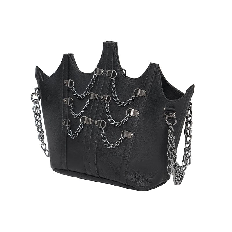 Women's Punk Irregular Chained Bag - Image 7