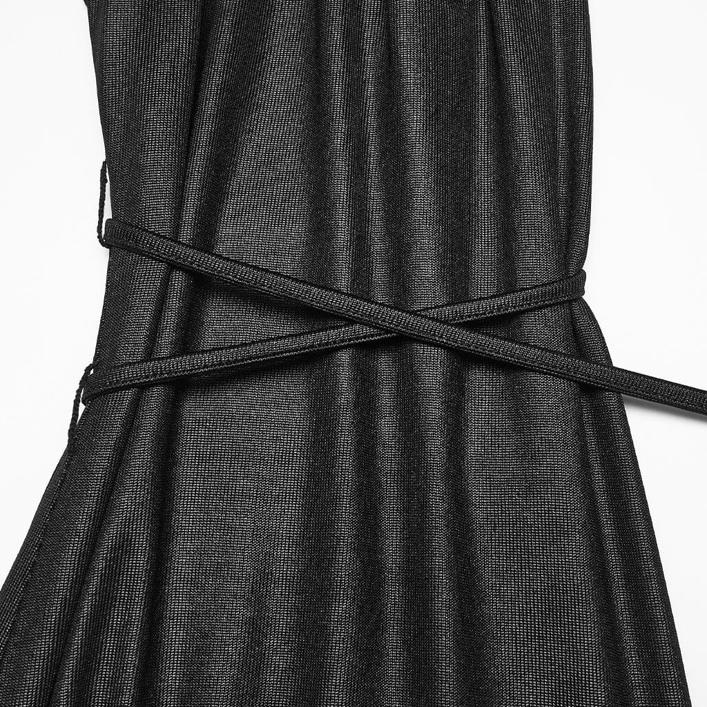 Women's Punk Irregular Hooded Sleeveless Dress - Image 7