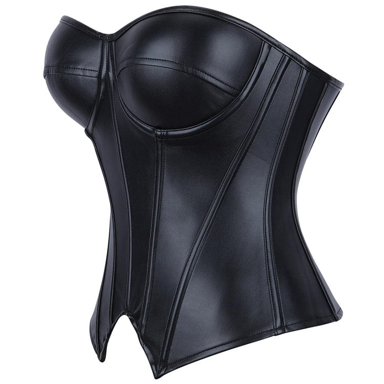 Women's Punk Irregular Lace-up Side Zipper Overbust Corset - Image 2