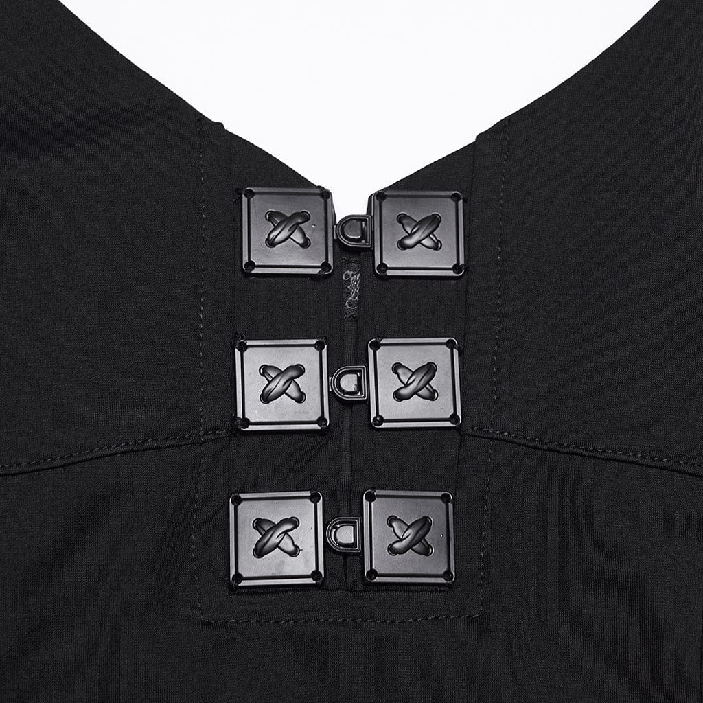 Women's Punk Irregular Layered Halterneck Dress Graduation Dress - Image 6