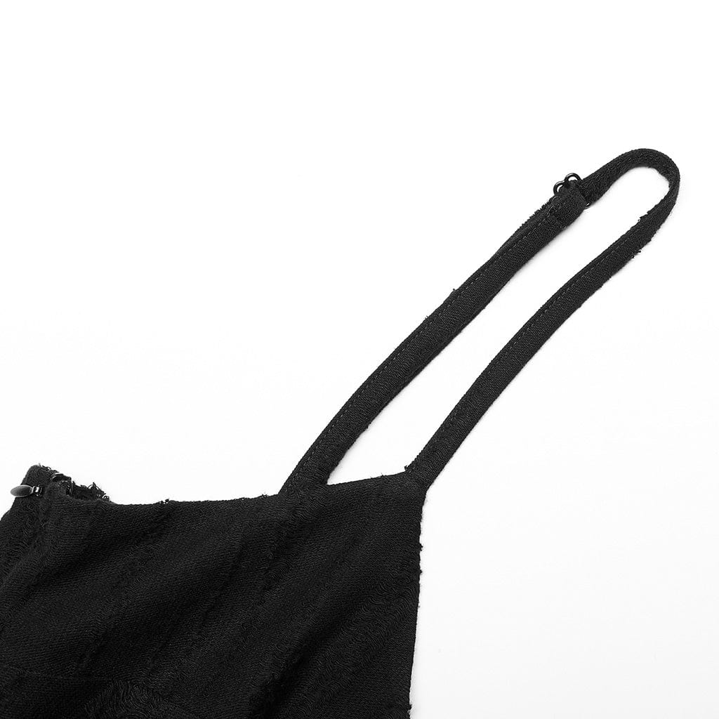 Women's Punk Irregular Mesh Splice Slip Dress - Image 9
