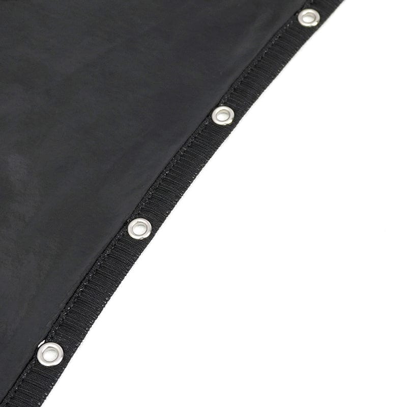 Women's Punk Irregular Patent Leather Skirt with Mesh Stocking - Image 13