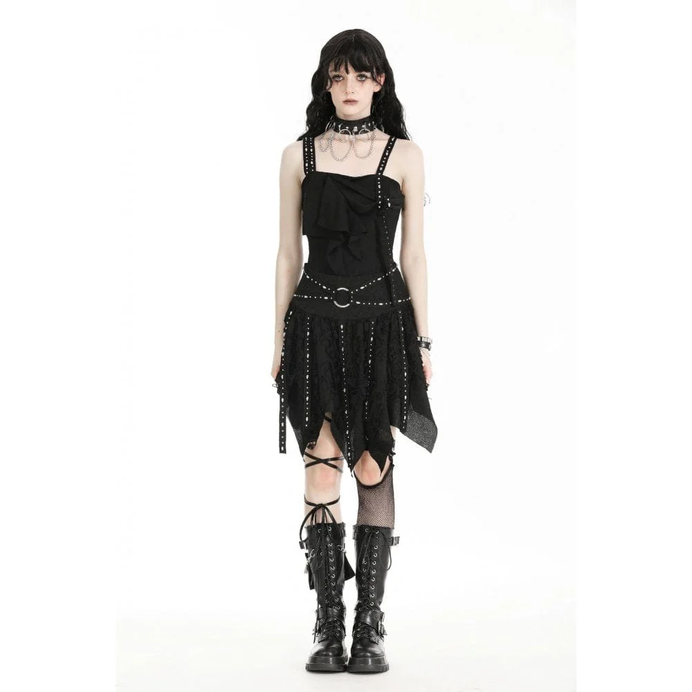 Women's Punk Irregular Ripped Strap Skirt - Image 2