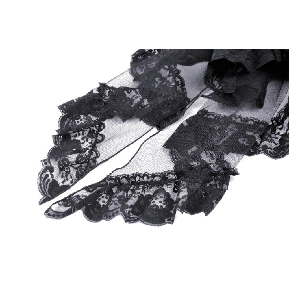 Women's Punk Irregular Ruffled Lace Skirt - Image 16