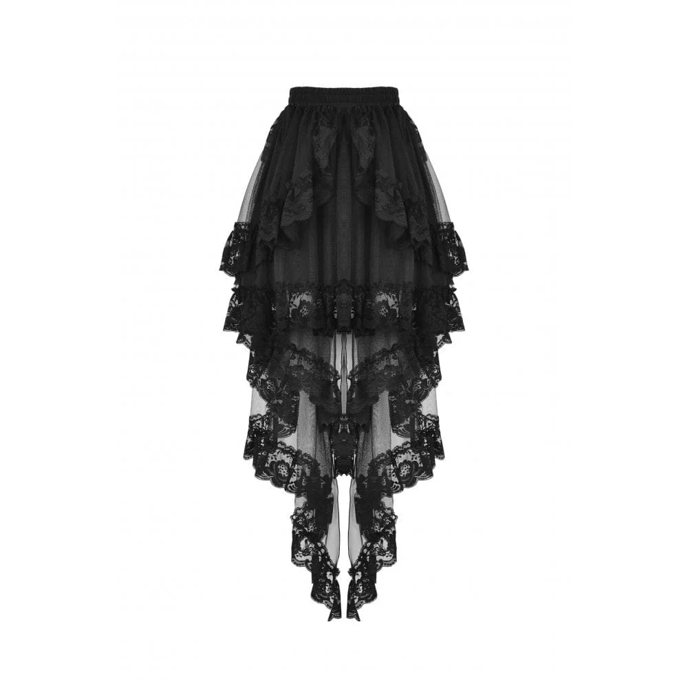 Women's Punk Irregular Ruffled Lace Skirt - Image 9