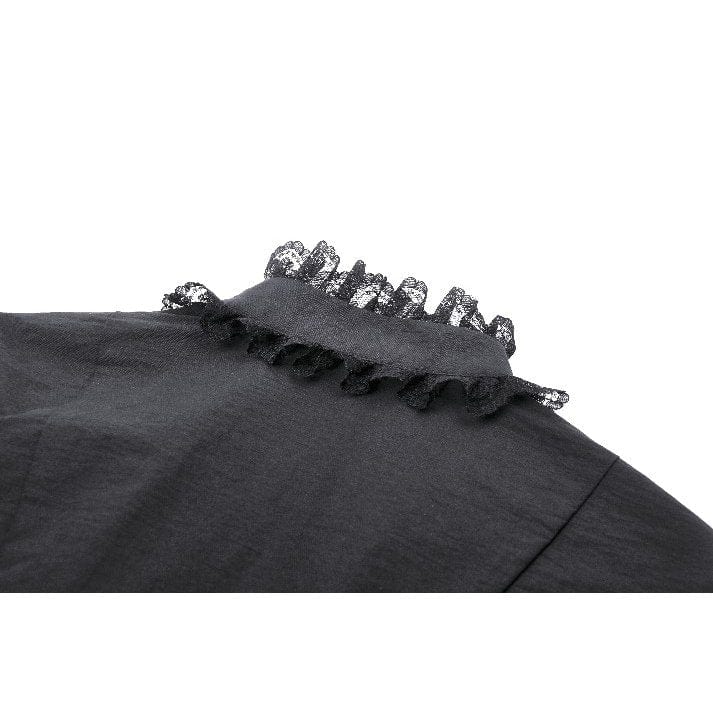 Women's Punk Irregular Stand Collar Shirt - Image 13