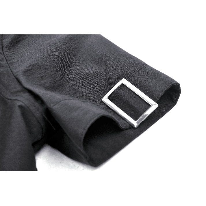 Women's Punk Irregular Stand Collar Shirt - Image 16