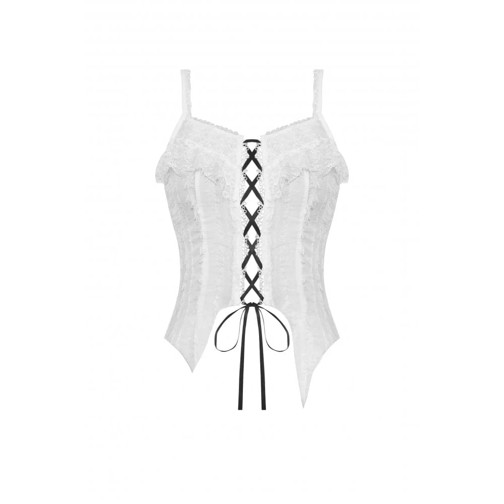 Women's Punk Irregular Strappy Lace Tank Top - Image 9