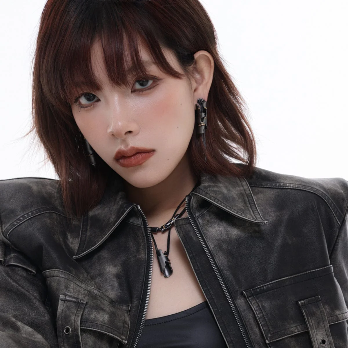 Women's Punk Irregular Tinfoil Tassel Earrings - Image 2
