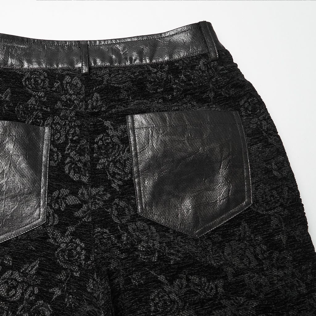 Women's Punk Jacquard Buckle Flared Pants - Image 9
