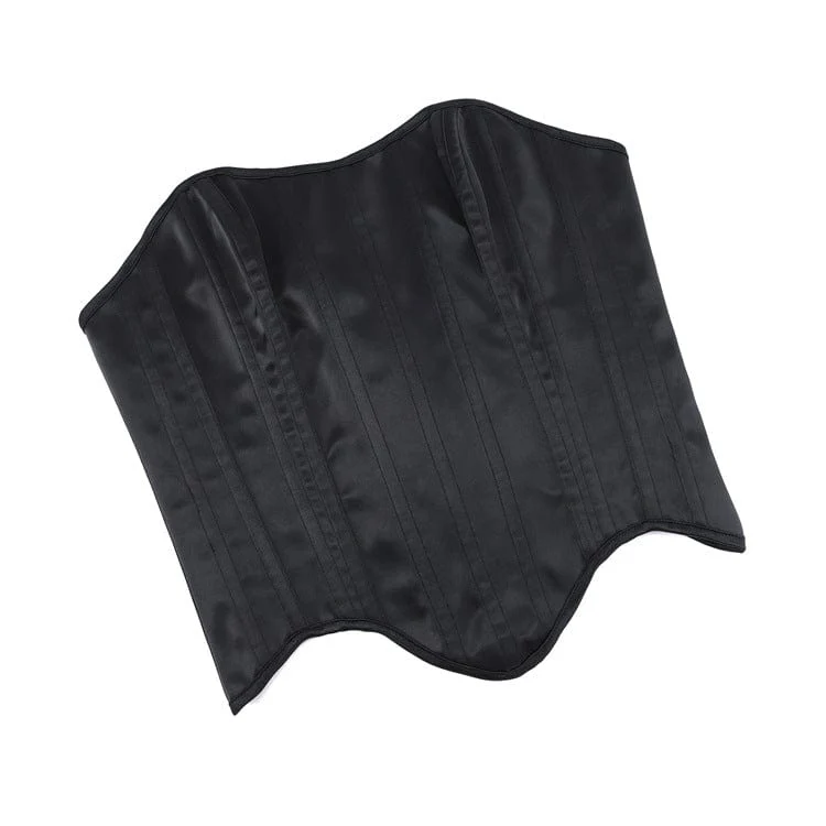 Women's Punk Lace-up Curved Hem Overbust Corset - Image 4