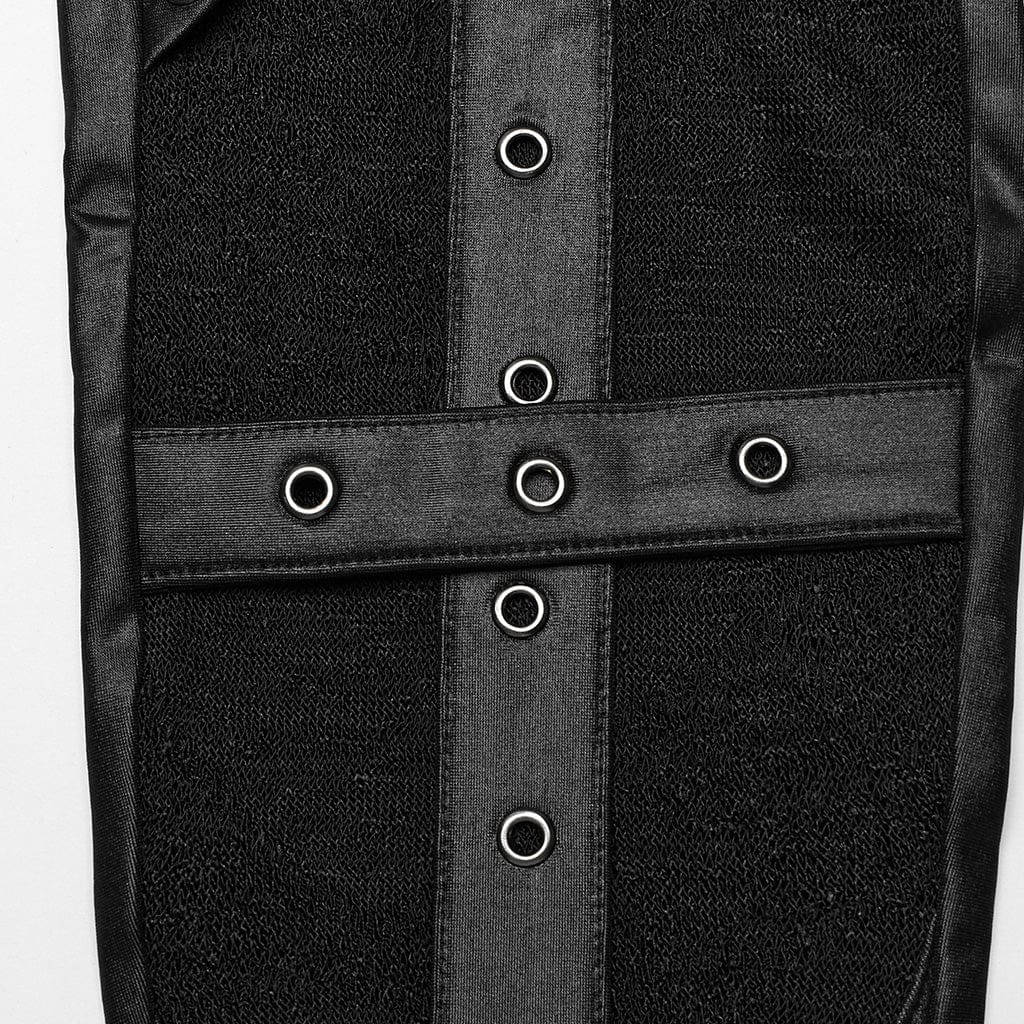 Women's Punk Lace-up Eyelet Strap Leggings - Image 6