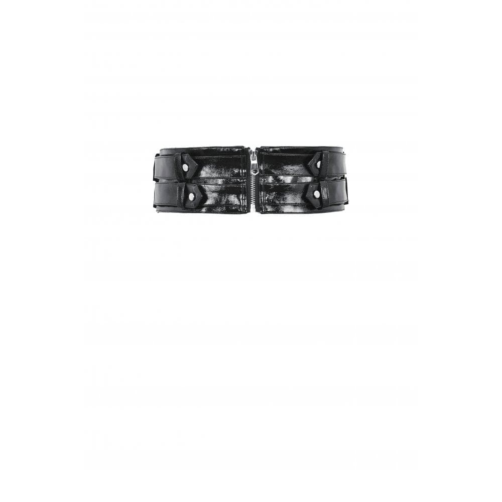 Women's Punk Lace-up Faux Leather Girdle - Image 11