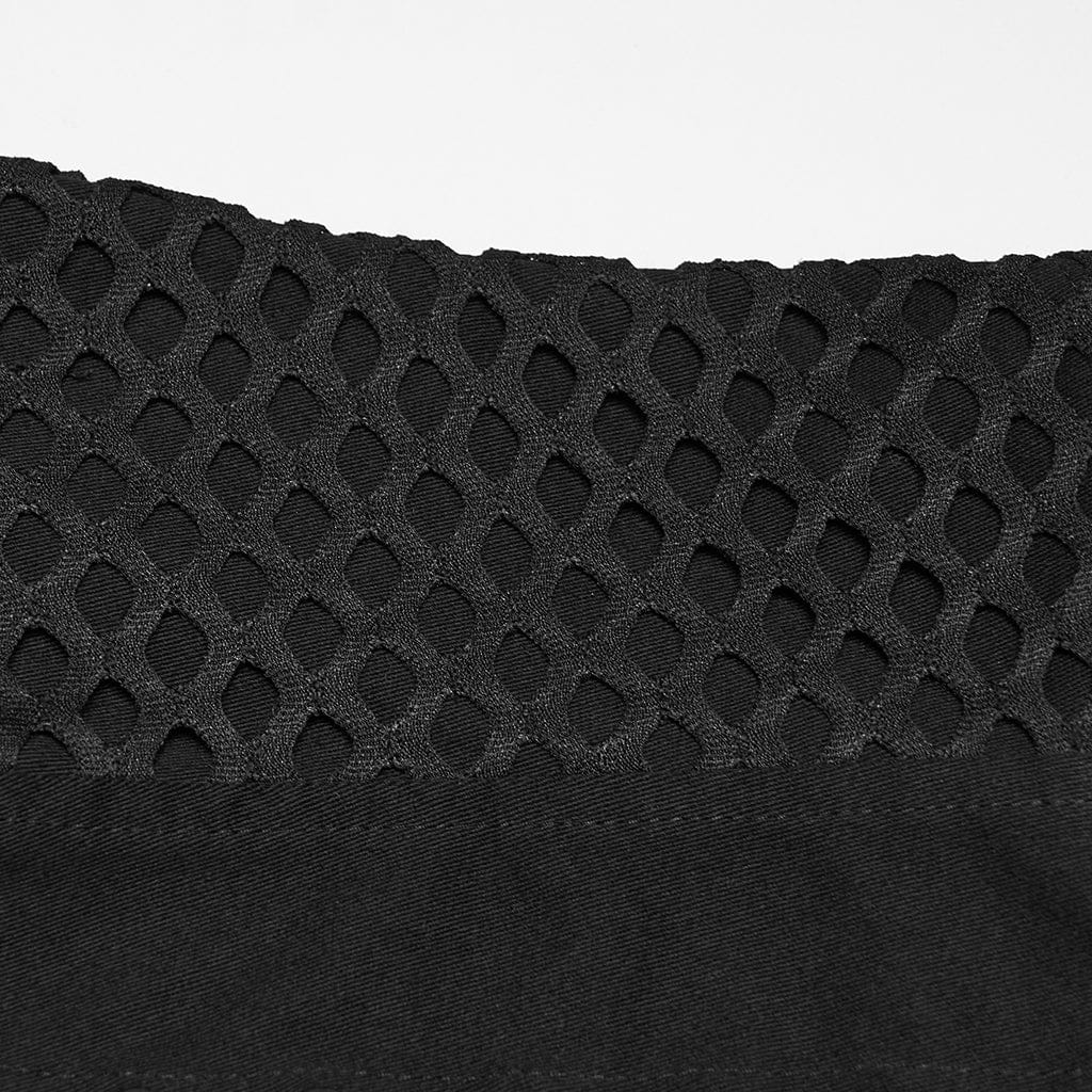 Women's Punk Lace-up Hollow Tank Top - Image 8