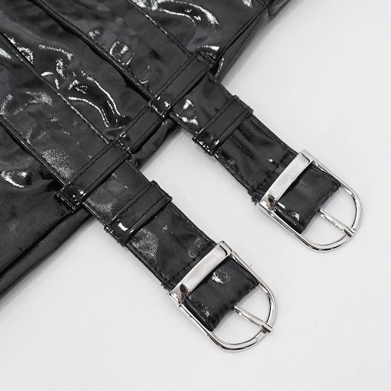 Women's Punk Lace-Up Multi-buckle Gloves - Image 9
