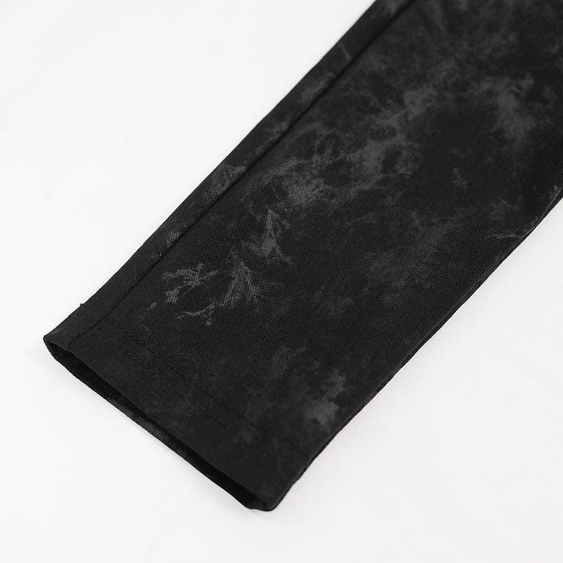 Women's Punk Lace-up Skull Studs Pants - Image 12