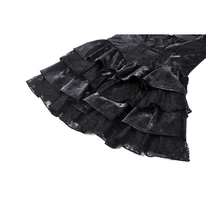 Women's Punk Layered Ruffled Party Slip Dress Graduation Dress - Image 18