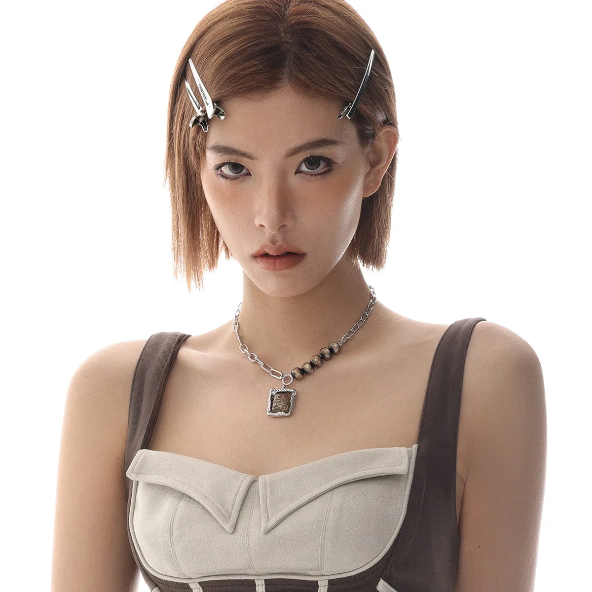 Women's Punk Letter Printed Hair Clip