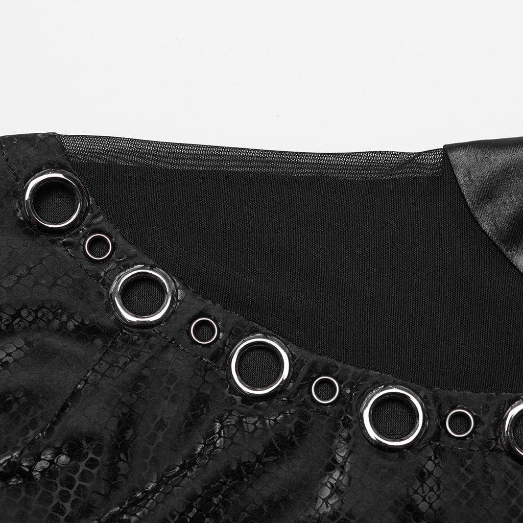 Women's Punk Mesh Ring Cutout Tank Top - Image 8