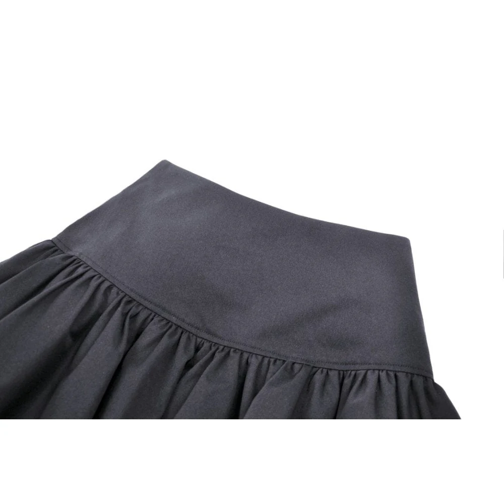 Women's Punk Mesh Splice Buckle Zipper Skirt - Image 10