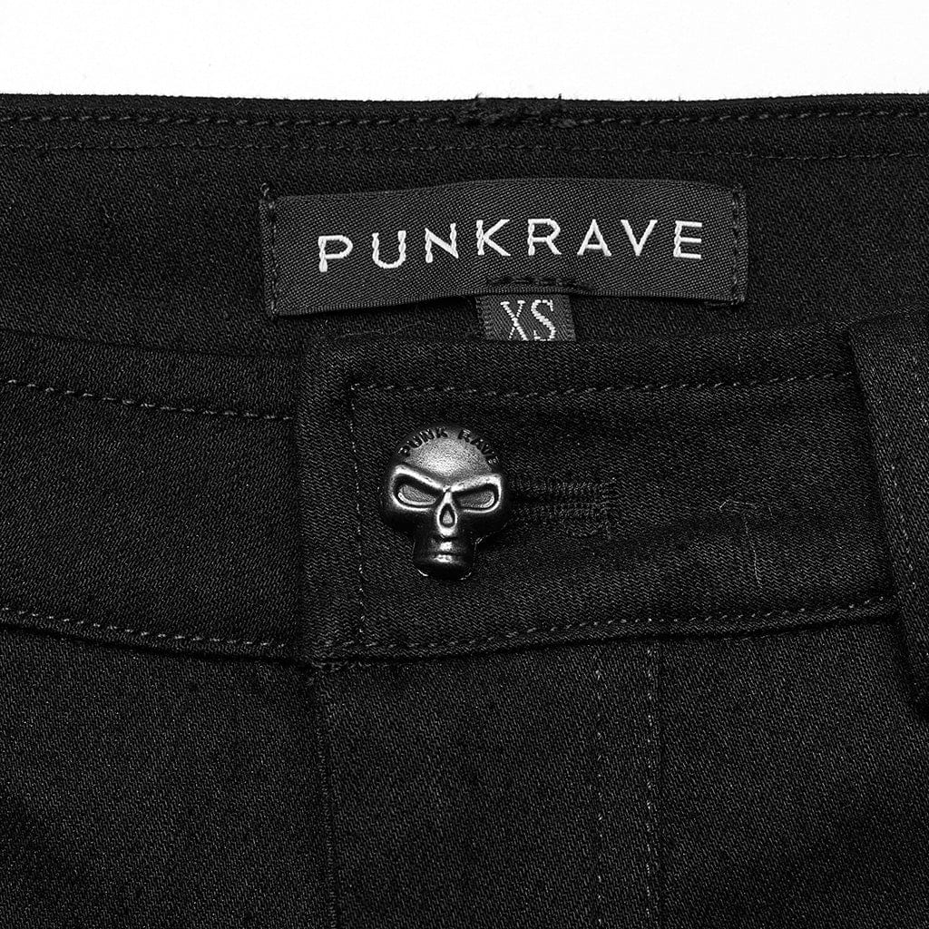 Women's Punk Mesh Splice Eyelet Pants - Image 6