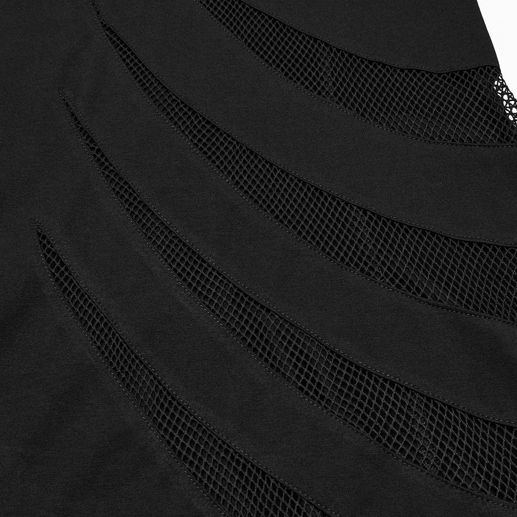 Women's Punk Mesh Splice Fishtailed Honeymoon Slip Dress - Image 6
