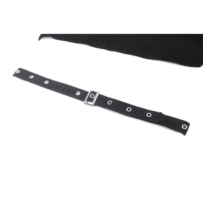 Women's Punk Mesh Splice Strap Crop Top - Image 15