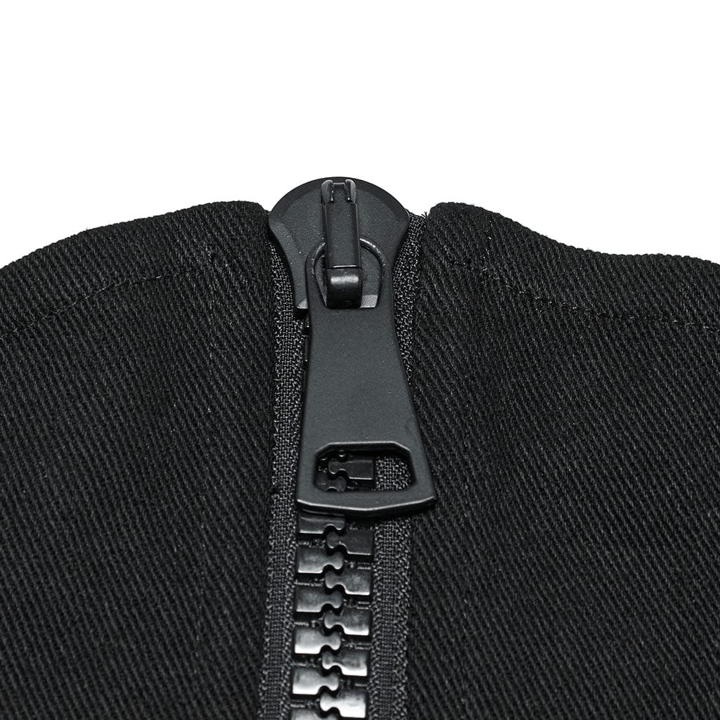Women's Punk Mesh Splice Zipper Underbust Corset - Image 8