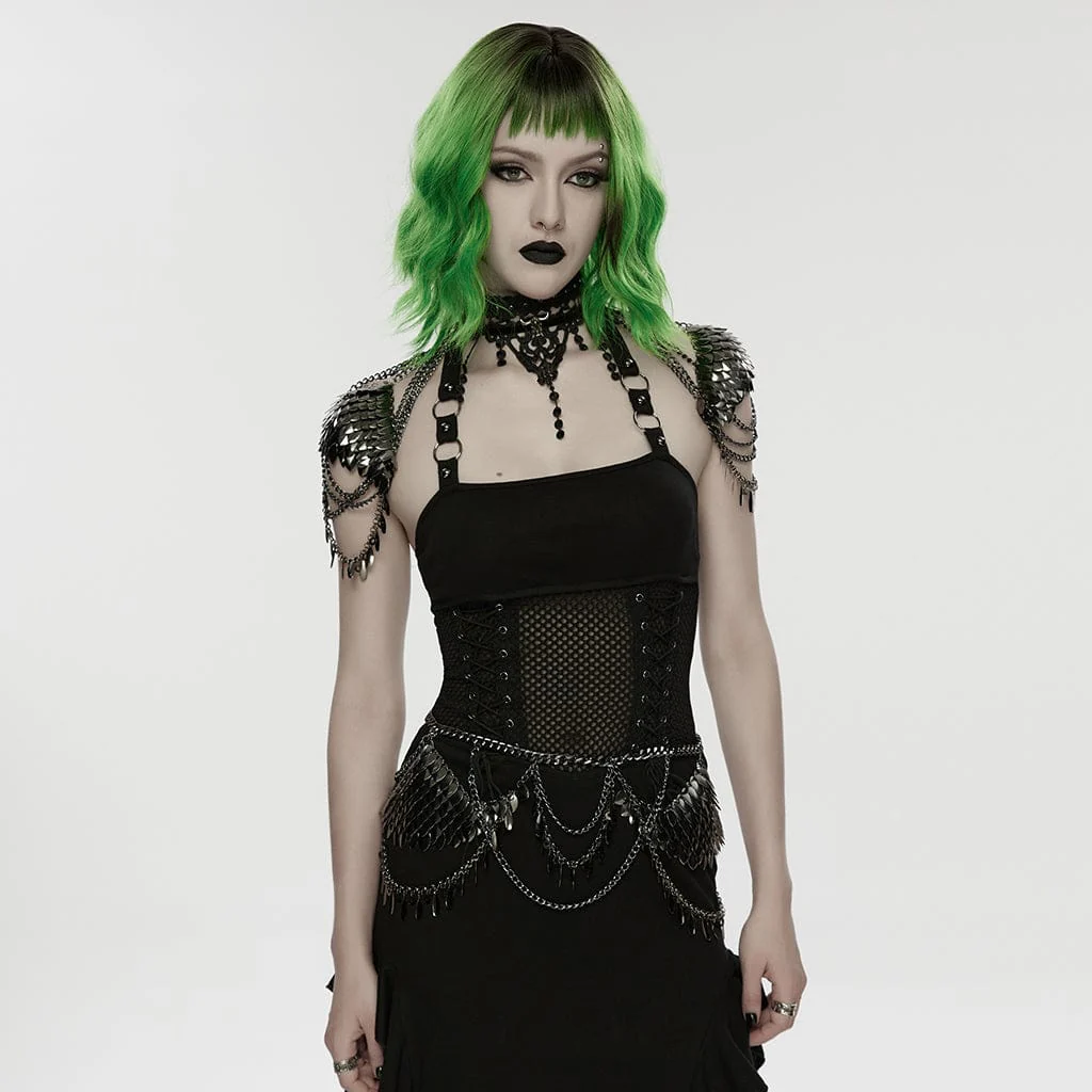 Women's Punk Metal Blade Waist Chain