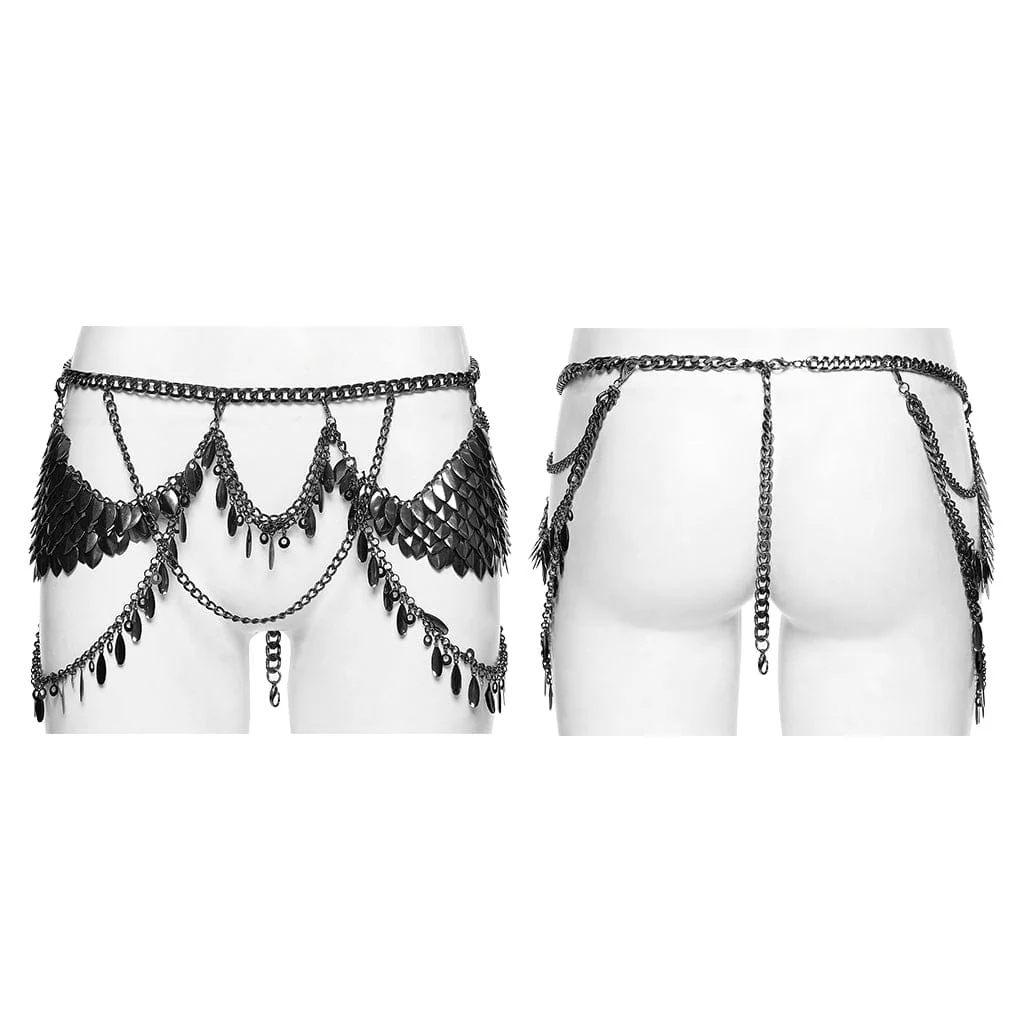 Women's Punk Metal Blade Waist Chain - Image 5