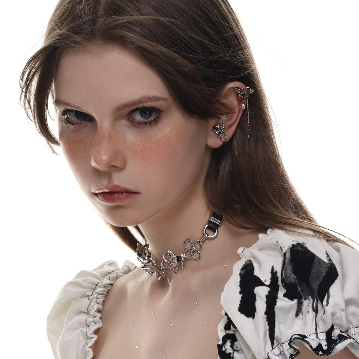 Women's Punk Metal Butterflies Choker - Image 2