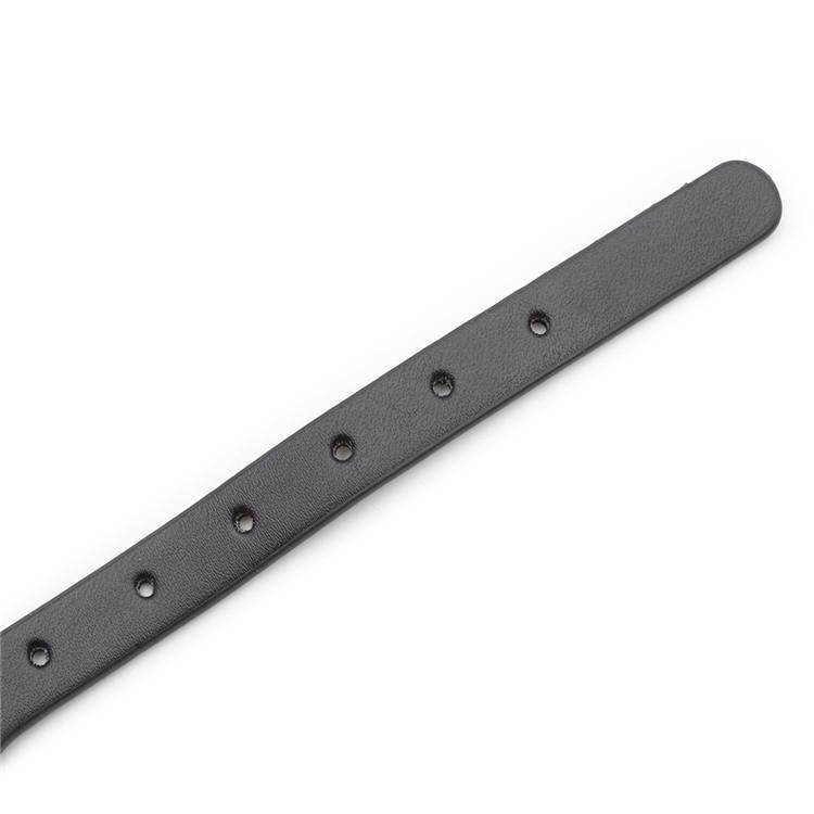Women's Punk O-ring Black Choker With Little Bell - Image 4