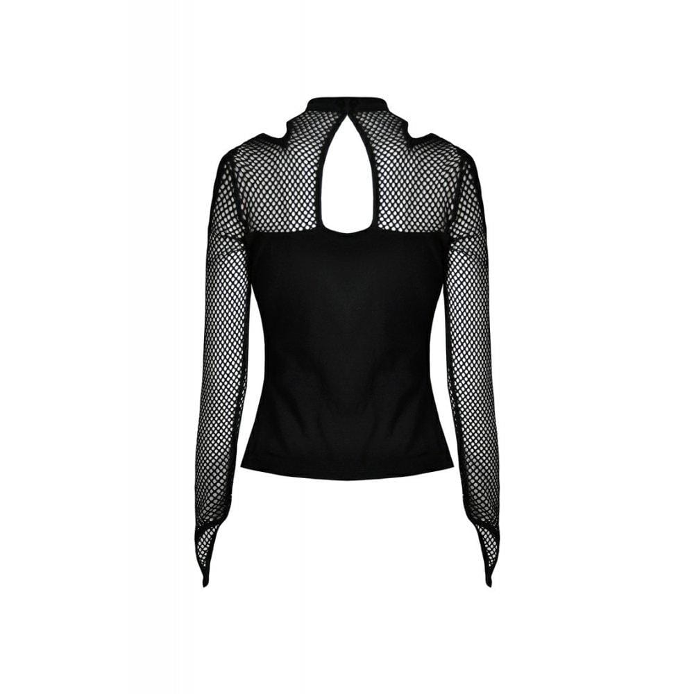 Women's Punk Off-shoulder Sexy Mech Sleeved Tops - Image 6