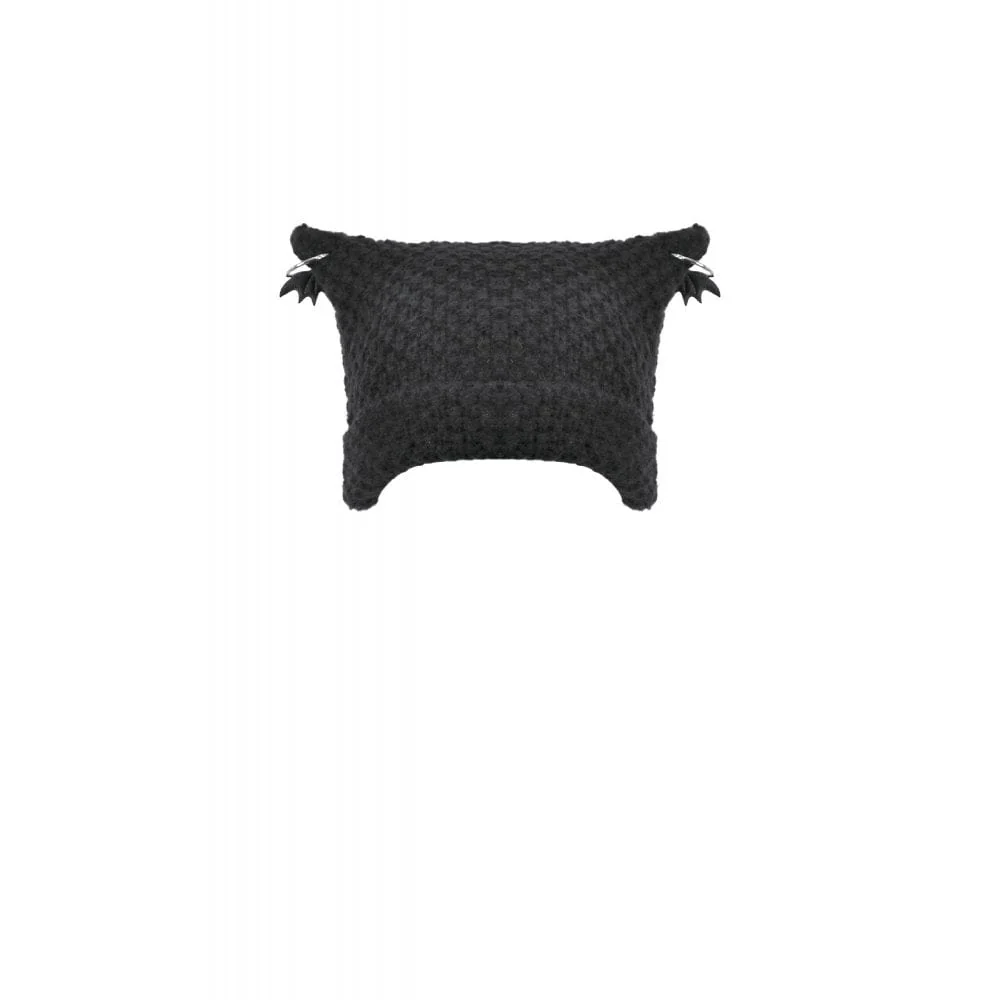 Women's Punk Paper Clip Cross Chained Knitted Hat - Image 9
