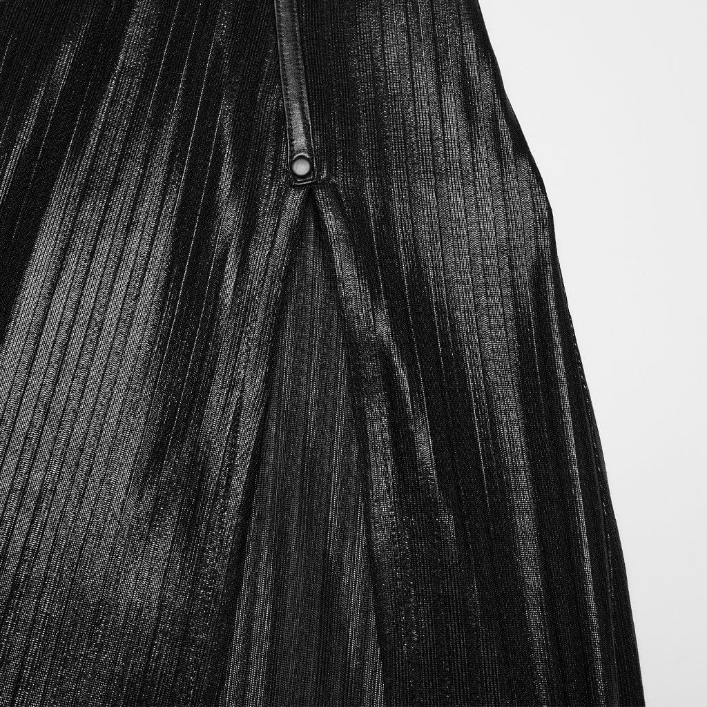 Women's Punk Pentacle Side Slit Slip Dress Black - Image 7