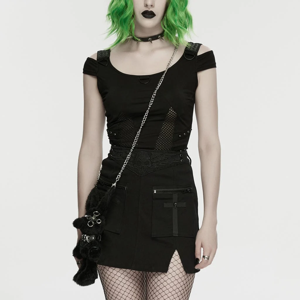 Women's Punk Rebel Chained Plush Doll