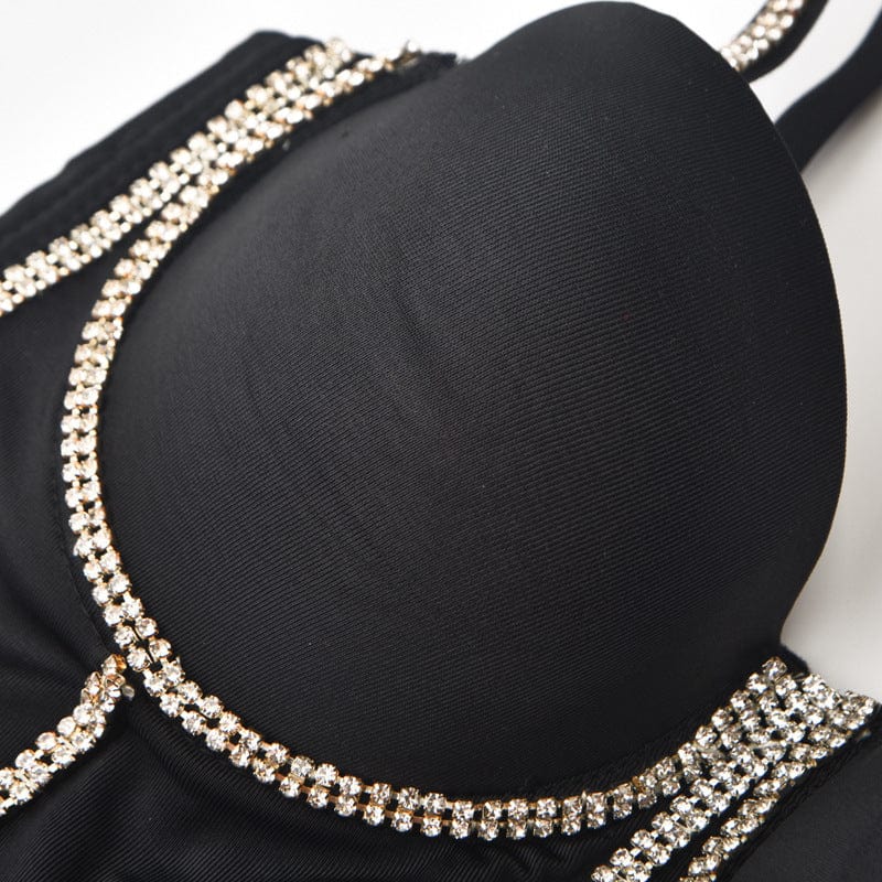 Women's Punk Rhinestone Bustier - Image 5