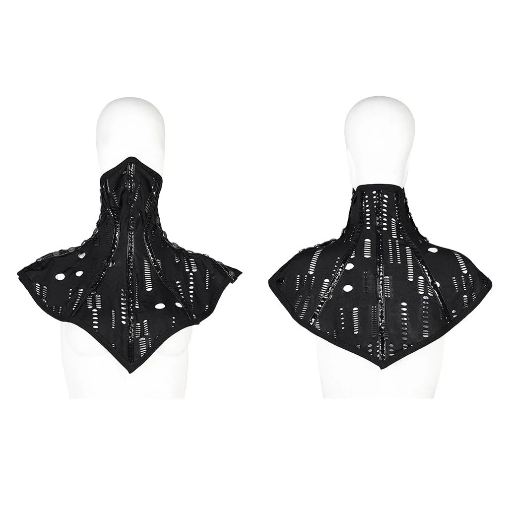 Women's Punk Ripped Mesh Cape - Image 5