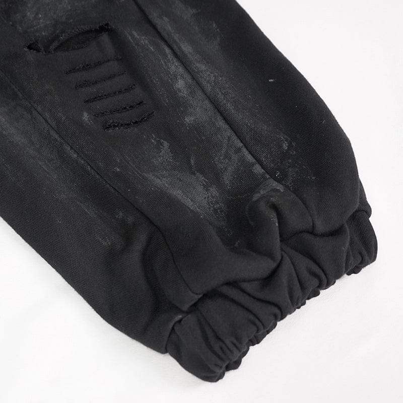 Women's Punk Ripped Metal Chain Lantern Pants - Image 11