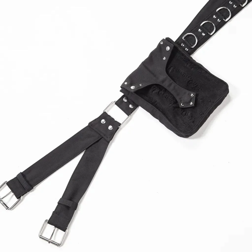 Women's Punk Ripped Nailed Waist Bag - Image 9